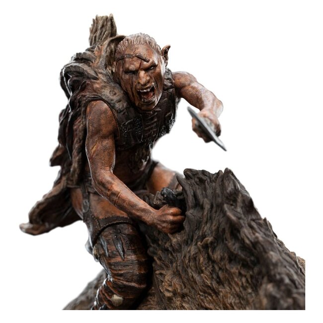 Herr der Ringe Ministatue Sharkû auf Warg 18 cm