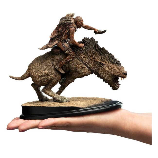 Herr der Ringe Ministatue Sharkû auf Warg 18 cm