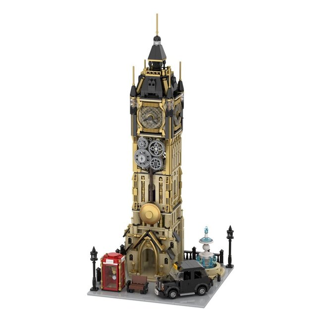 Original-Steampunk Serie Baukasten Steampunk Clock Tower Park 58 cm
