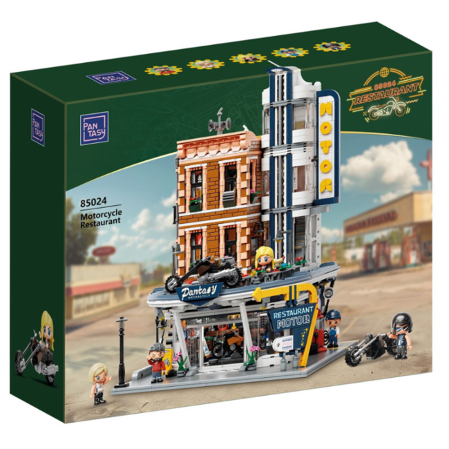 Pantasy Original Construction Set Motorcycle Restaurant