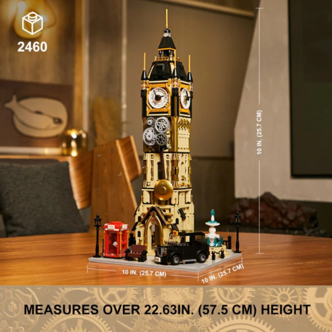 Original-Steampunk Series Construction Set Steampunk Clock Tower Park 58 cm
