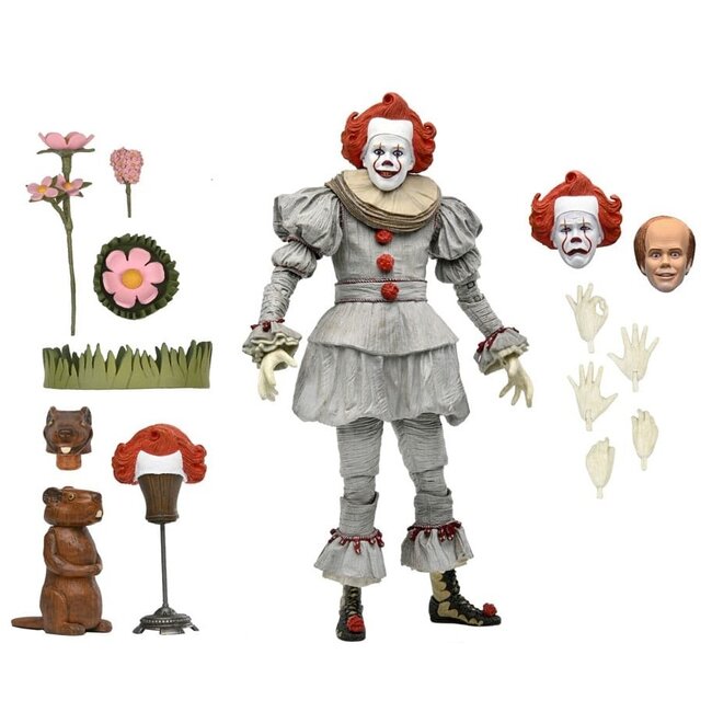 NECA  Es: Willkommen in Derry Actionfigur Ultimate Bob Gray als Pennywise 18 cm