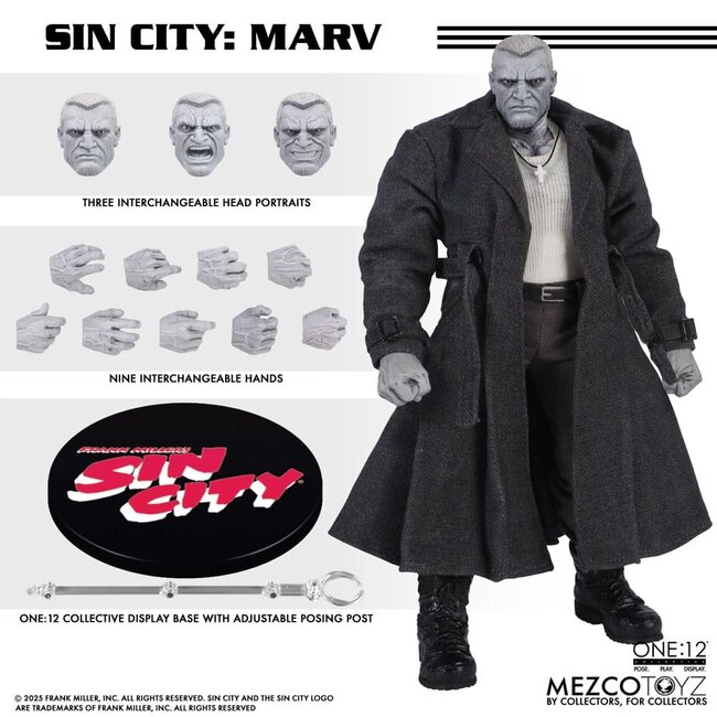 Sin City Action Figure 1/12 Marv 17 cm
