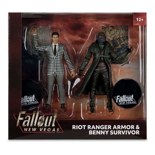 Fallout: New Vegas Statue 2er-Pack Riot Ranger Armor & Benny Survivor 18 cm