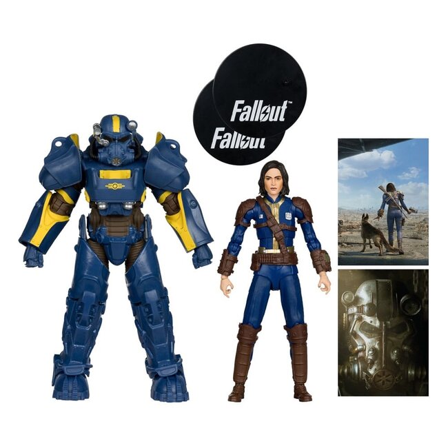 Fallout 4 Statue 2er-Pack T-60 Vault Tec & Sole Survivor 18 cm