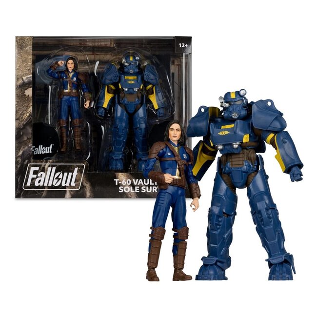 Fallout 4 Statue 2er-Pack T-60 Vault Tec & Sole Survivor 18 cm