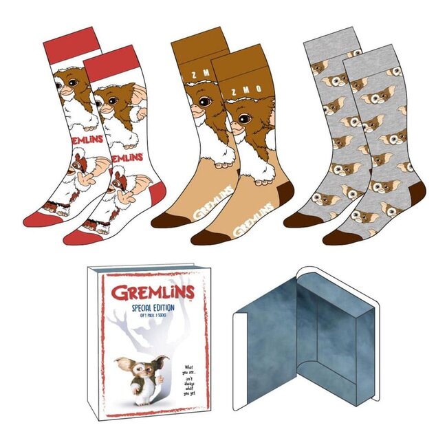 Gremlins Socken, 3er-Pack, Größen 36-43