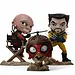 Iron Studios Deadpool & Wolverine Mini-Figuren aus PVC, Set mit Deadpool und Wolverine, unmaskiert, 14 cm