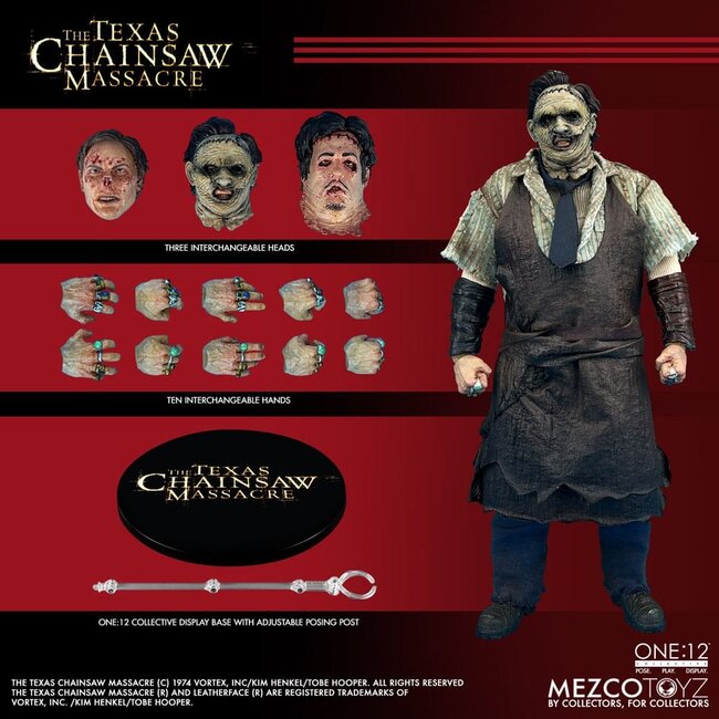Texas Chainsaw Massacre (2003) Actionfigur Leatherface im Maßstab 1:12, 17 cm