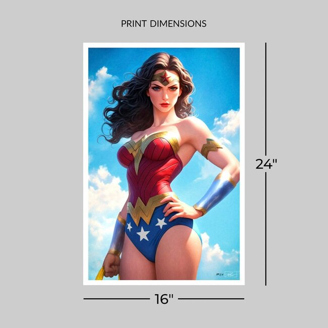 DC Comics Kunstdruck Justice League Trinity: Wonder Woman 61 x 41 cm - ungerahmt