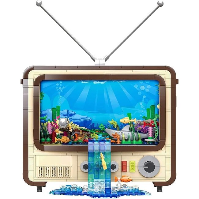 Pantasy Original-Retro-Serien-Baukasten, Vintage-Fernseher, 19 cm