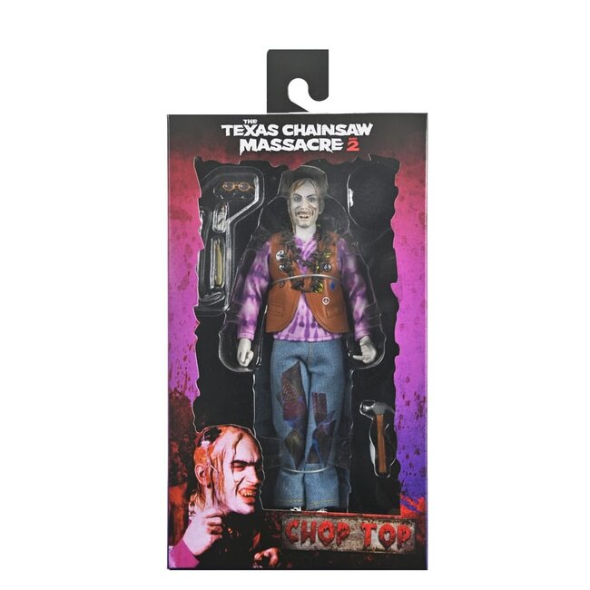 Texas Chainsaw Massacre 2 Actionfigur mit Stoffkleidung, Chop Top, 20 cm