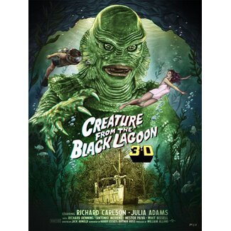 Sideshow Collectibles The Creature from the Black Lagoon Art Print Creature from the Black Lagoon (3D Variant) by Ruiz Burgos 61 x 46 cm - unframed