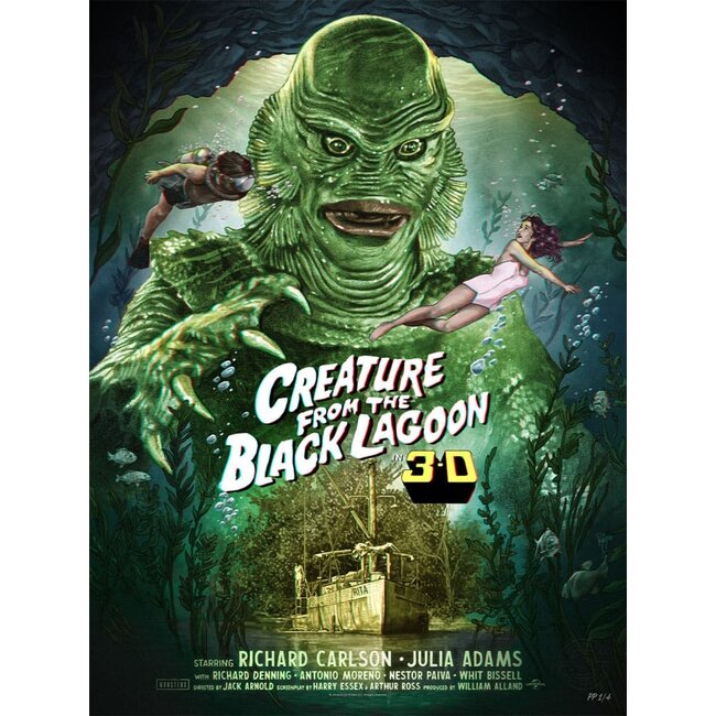 The Creature from the Black Lagoon Art Print Creature from the Black Lagoon (3D Variant) by Ruiz Burgos 61 x 46 cm - unframed