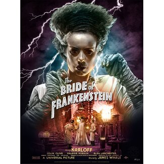 Sideshow Collectibles Kunstdruck „Die Braut von Frankenstein“ (Farbvariante) von Ruiz Burgos, 61 x 46 cm – ungerahmt