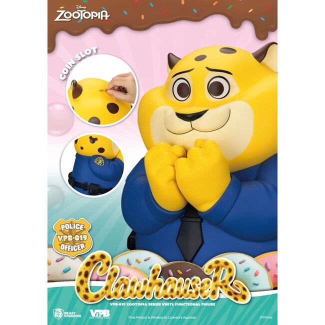 Zootopia Sparschwein aus Vinyl, Clawhauser, 40 cm