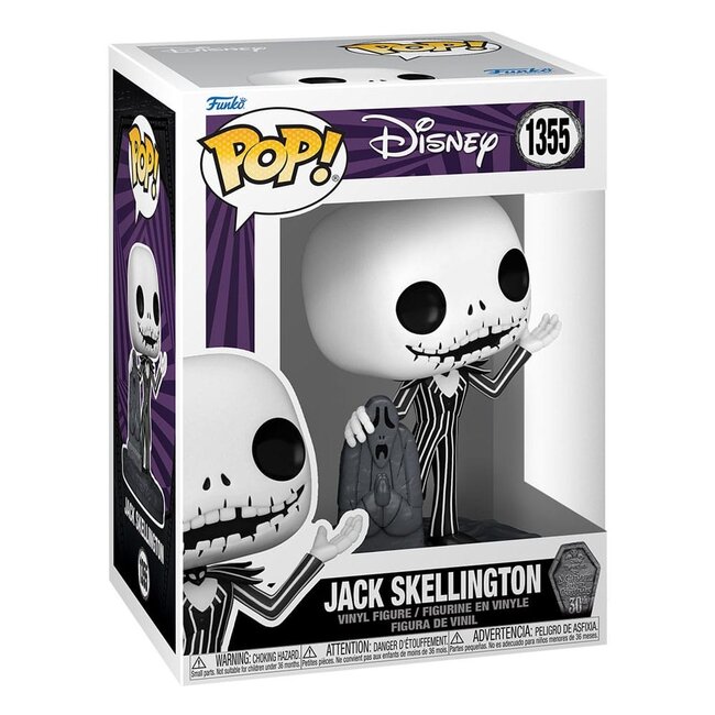 Nightmare Before Christmas 30th POP! Disney Vinylfigur Jack mit Grabstein 9 cm