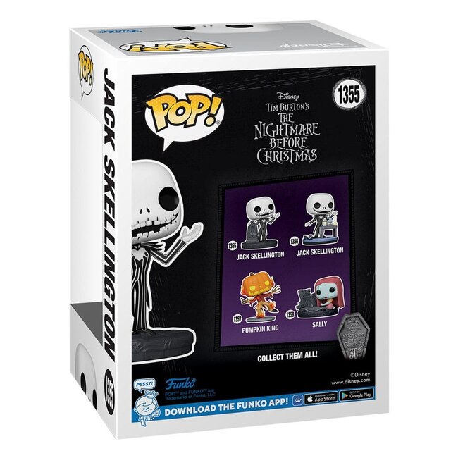Nightmare Before Christmas 30th POP! Disney Vinylfigur Jack mit Grabstein 9 cm