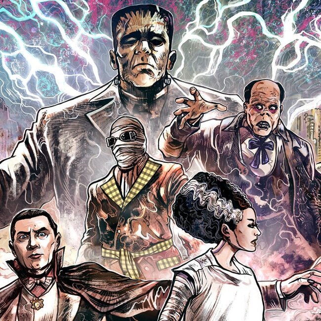 Kunstdruck „Universal Monsters“ von Vincenzo Riccardi, 61 x 41 cm – ungerahmt