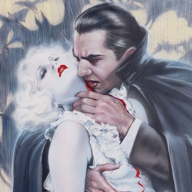 Dracula Kunstdruck „Der Kuss“ von Olivia De Berardinis, 70 x 43 cm – ungerahmt