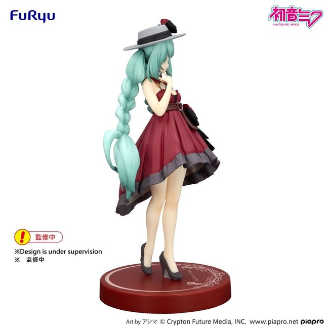 Hatsune Miku Trio-Try-iT PVC-Statue, Hatsune Miku im roten Ausgehkleid, 19 cm