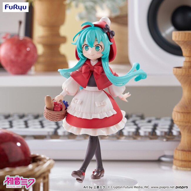 Hatsune Miku Desktop-Fee PVC-Statue Hatsune Miku Rotkäppchen Ver. 16 cm