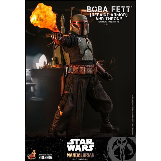Star Wars: The Mandalorian Actionfigur 1/6 Boba Fett Repaint Rüstung und Thron Sonderedition 30 cm