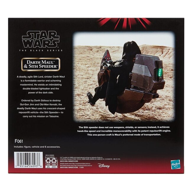 Star Wars Episode I Black Series Vehicle with Action Figure Darth Maul & Sith Speeder 25th Anniversary
