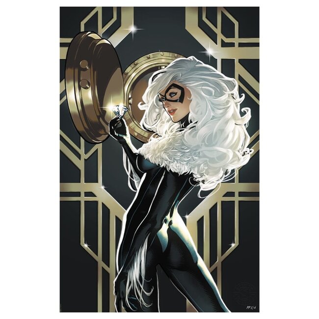 Sideshow Collectibles Kunstdruck „The Amazing Spider-Man: Cosmic Black Cat“, 61 x 41 cm – ungerahmt