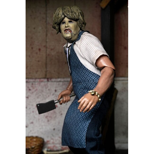 Texas Chainsaw Massacre – Bekleidete Actionfigur Leatherface mit alter Damenmaske, 20 cm