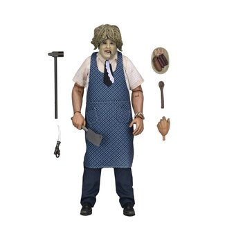 NECA  Texas Chainsaw Massacre – Bekleidete Actionfigur Leatherface mit alter Damenmaske, 20 cm