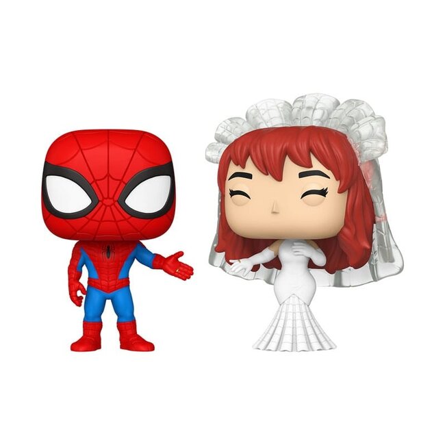 Funko Marvel POP! Vinylfiguren 2er-Pack Superhelden-Paare – SM & MJ 9 cm