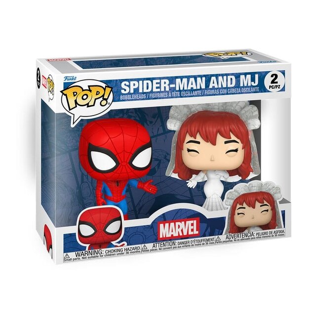 Marvel POP! Vinylfiguren 2er-Pack Superhelden-Paare – SM & MJ 9 cm
