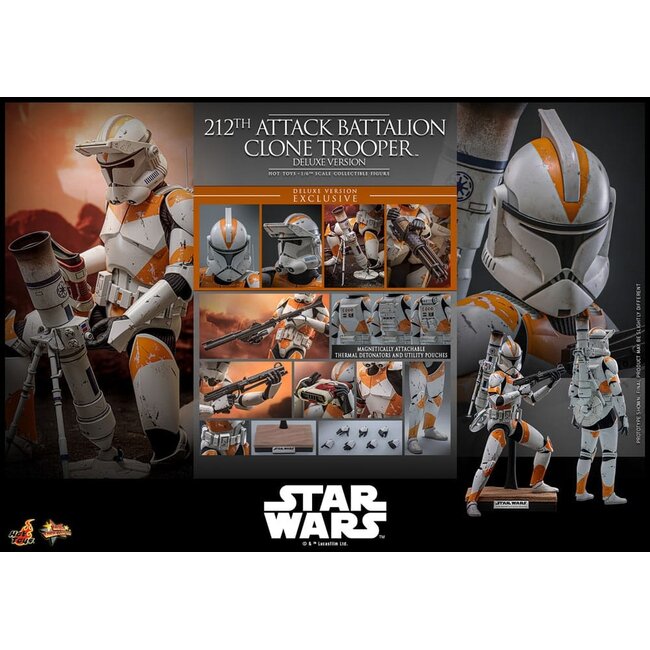 Star Wars: The Clone Wars Action Figure 1/6 212th Attack Battalion Clone Trooper Deluxe Version 30 cm