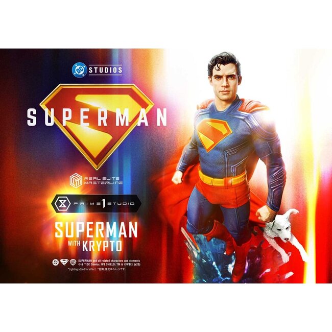 Superman (2025) Real Elite Masterline Series Statue 1/3 Superman mit Krypto 95 cm