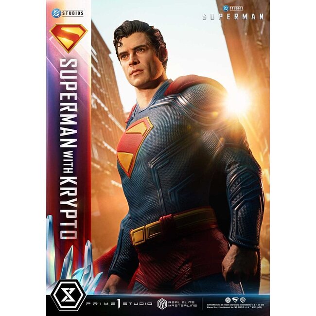 Superman (2025) Real Elite Masterline Series Statue 1/3 Superman mit Krypto 95 cm