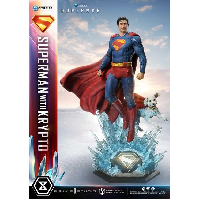 Superman (2025) Real Elite Masterline Series Statue 1/3 Superman mit Krypto 95 cm