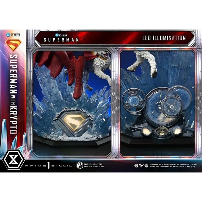 Superman (2025) Real Elite Masterline Series Statue 1/3 Superman mit Krypto 95 cm