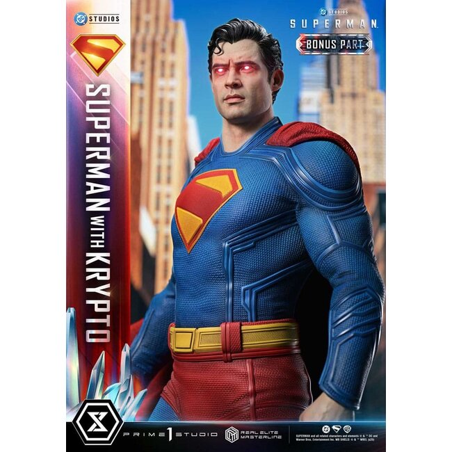 Superman (2025) Real Elite Masterline Series Statue 1/3 Superman mit Krypto Bonus Version 95 cm