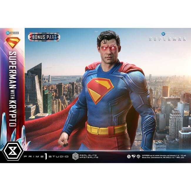 Superman (2025) Real Elite Masterline Series Statue 1/3 Superman mit Krypto Bonus Version 95 cm