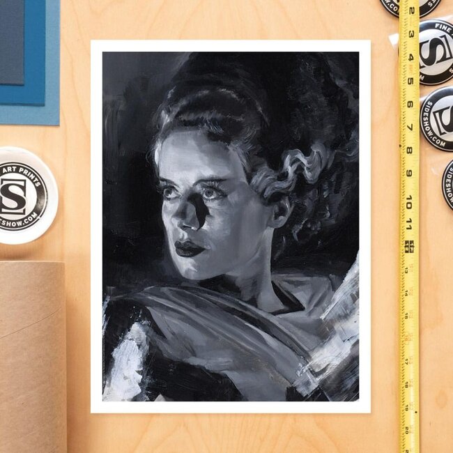 Kunstdruck „Die Braut von Frankenstein“ von Chris Valentine, 41 x 31 cm – ungerahmt