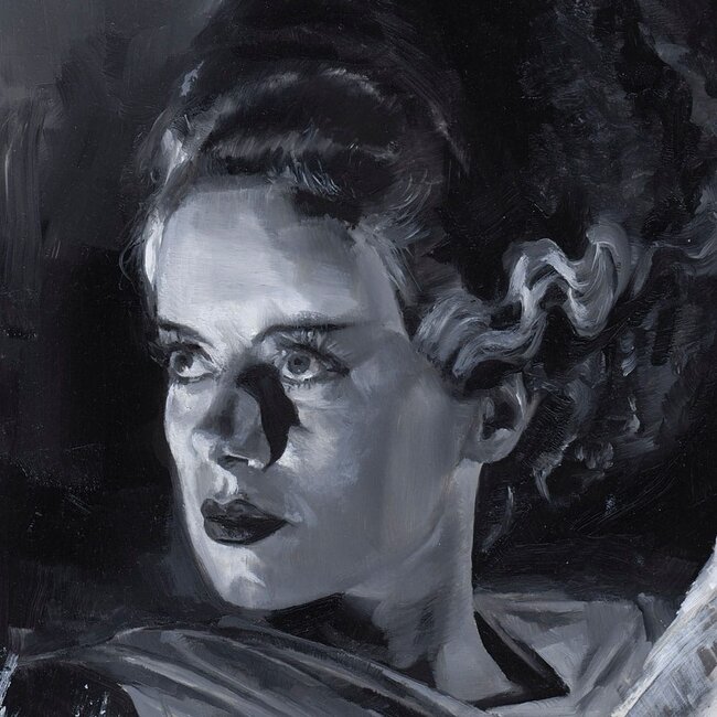 Kunstdruck „Die Braut von Frankenstein“ von Chris Valentine, 41 x 31 cm – ungerahmt