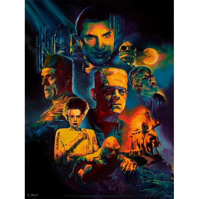 Universal Monsters Art Print Collage by Chris Valentine 61 x 46 cm - unframed
