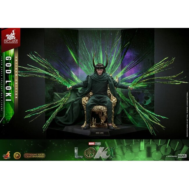Loki DX Actionfigur 1/6 God Loki Artisan Edition Hot Toys Exklusiv 31 cm