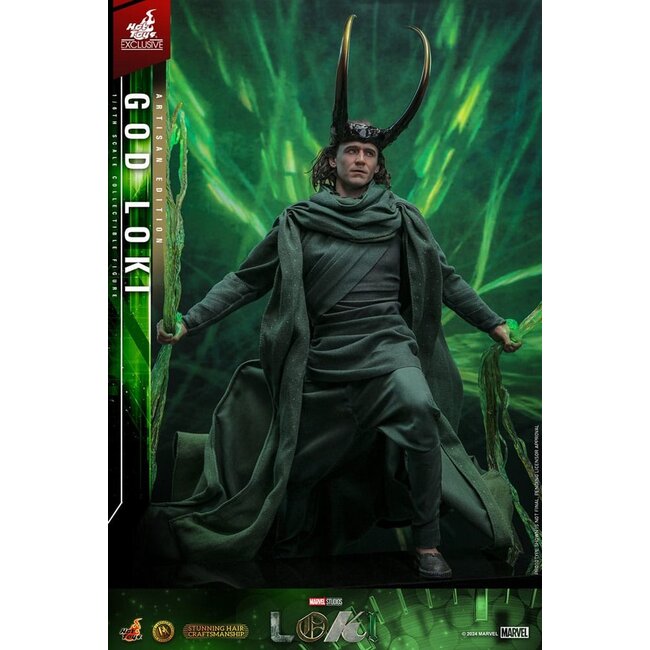 Loki DX Actionfigur 1/6 God Loki Artisan Edition Hot Toys Exklusiv 31 cm