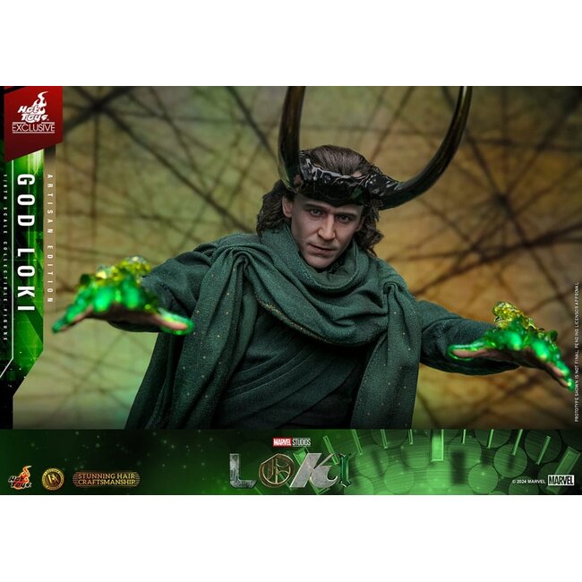 Loki DX Actionfigur 1/6 God Loki Artisan Edition Hot Toys Exklusiv 31 cm