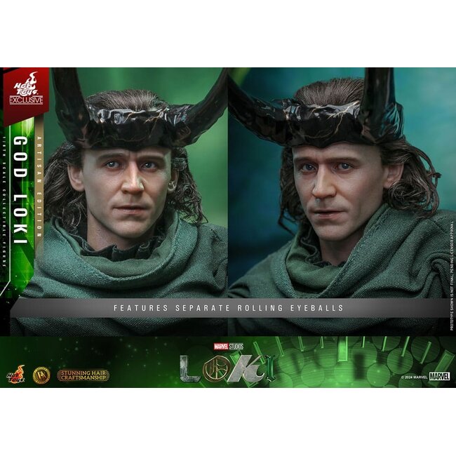 Loki DX Actionfigur 1/6 God Loki Artisan Edition Hot Toys Exklusiv 31 cm