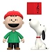Super7 Peanuts ReAction Action Figures 2-Pack Brown and Snoopy (Caroling) 10 cm