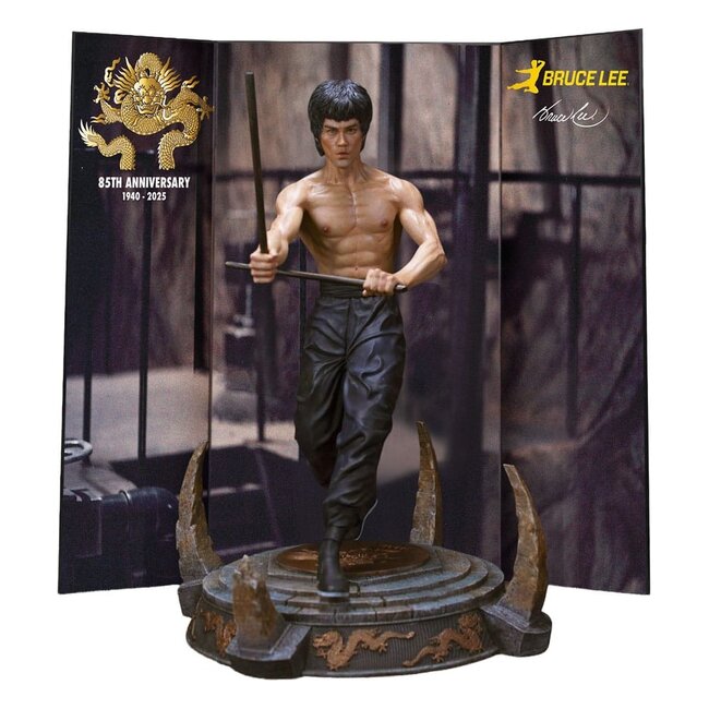 Star Ace Toys Enter the Dragon Movie Statue 1/6 Bruce Lee Kali Sticks Fight Deluxe Basement Version 30 cm