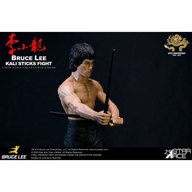 Enter the Dragon Filmstatue 1/6 Bruce Lee Kali Sticks Fight Deluxe Basement Version 30 cm